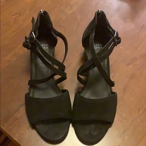 Eileen Fisher Black Suede Sandals